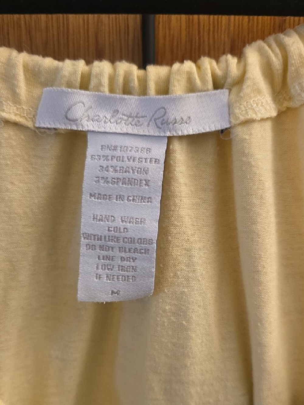 Charlotte Russe Pale Yellow Tie-Front Babydoll Halter Tank - Picture 2 of 4